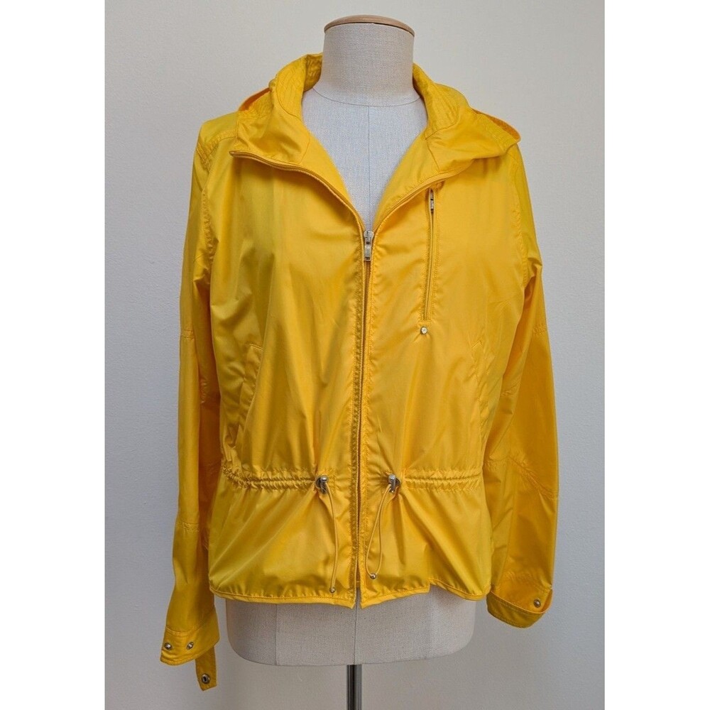 Lauren Ralph Lauren Women’s Windbraker Jacket Sz L Yellow Zip Drawstring
